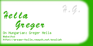hella greger business card